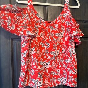 Floral Red Women's Top